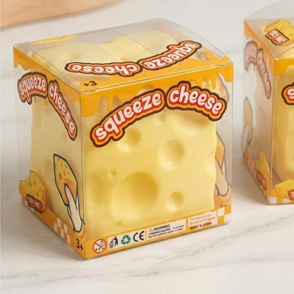 لعبة سكويشي الحسية الكبيرة للغاية على شكل جبنة قابلة للعصر