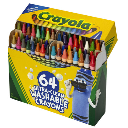 Crayola Ultra-Clean Washable Crayons – 64 Colors