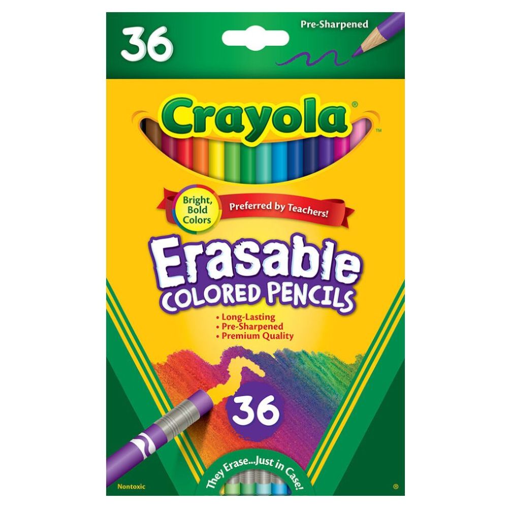 Crayola Erasable Colored Pencils – 36 Colors
