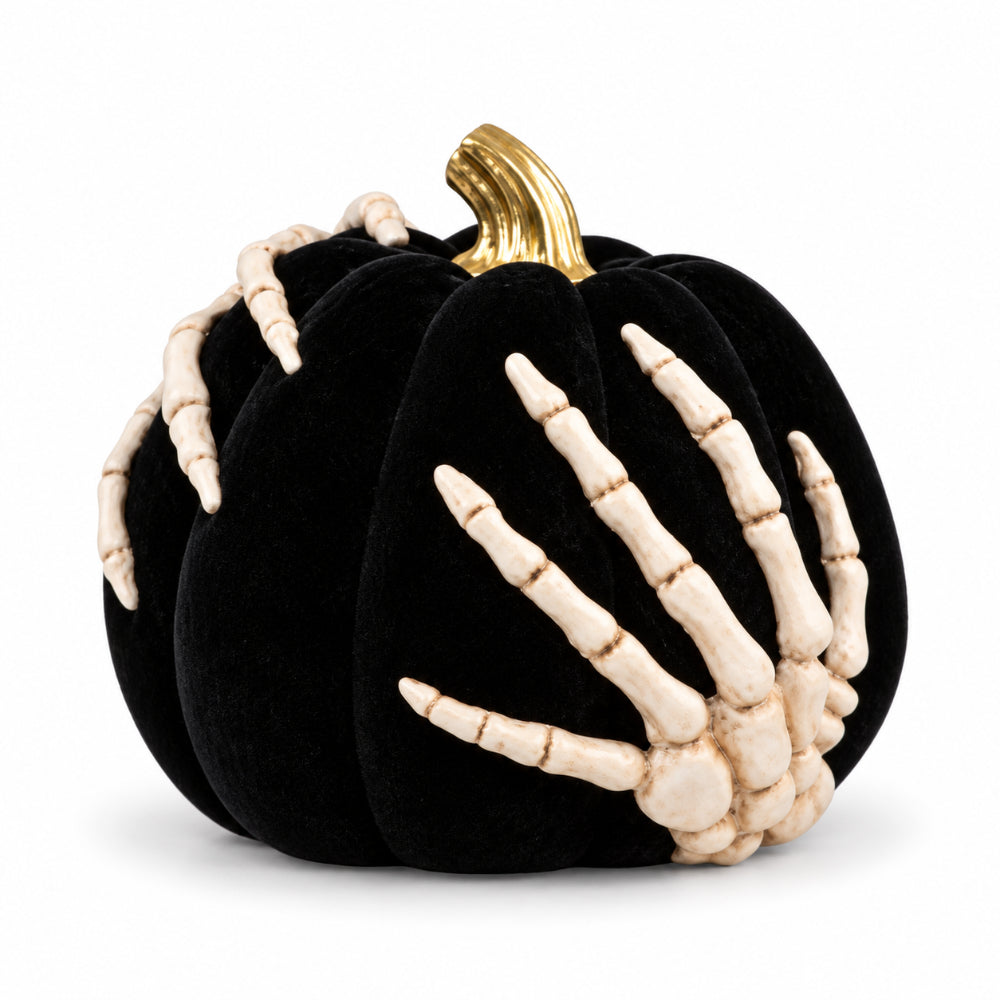 Velvet Skeleton Pumpkin