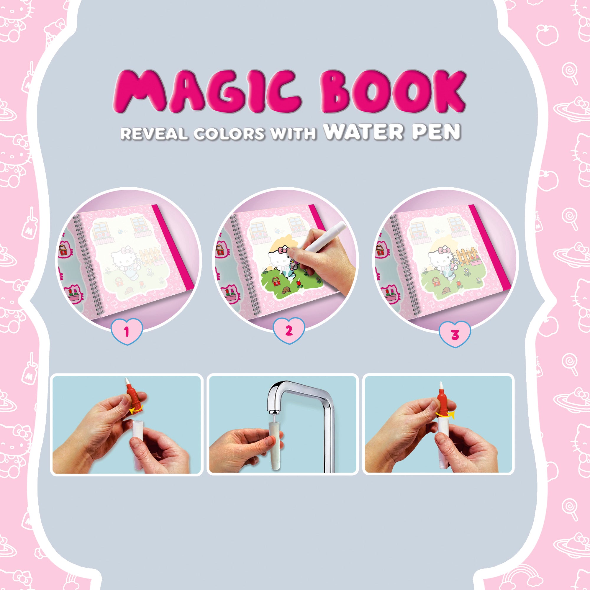 HELLO KITTY MAGIC BOOK WATERBOOK