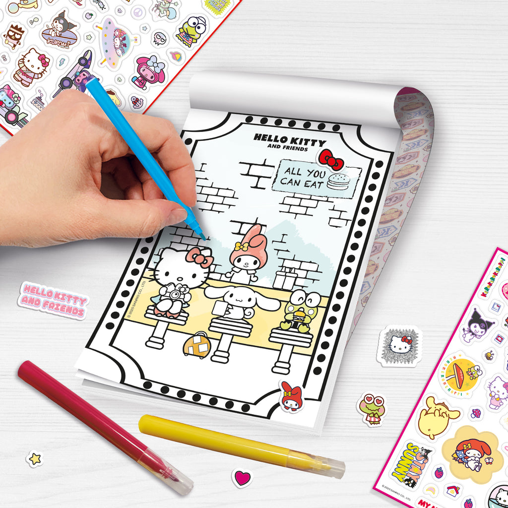 HELLO KITTY AND FRIENDS SUPER STICKERS COLOURING