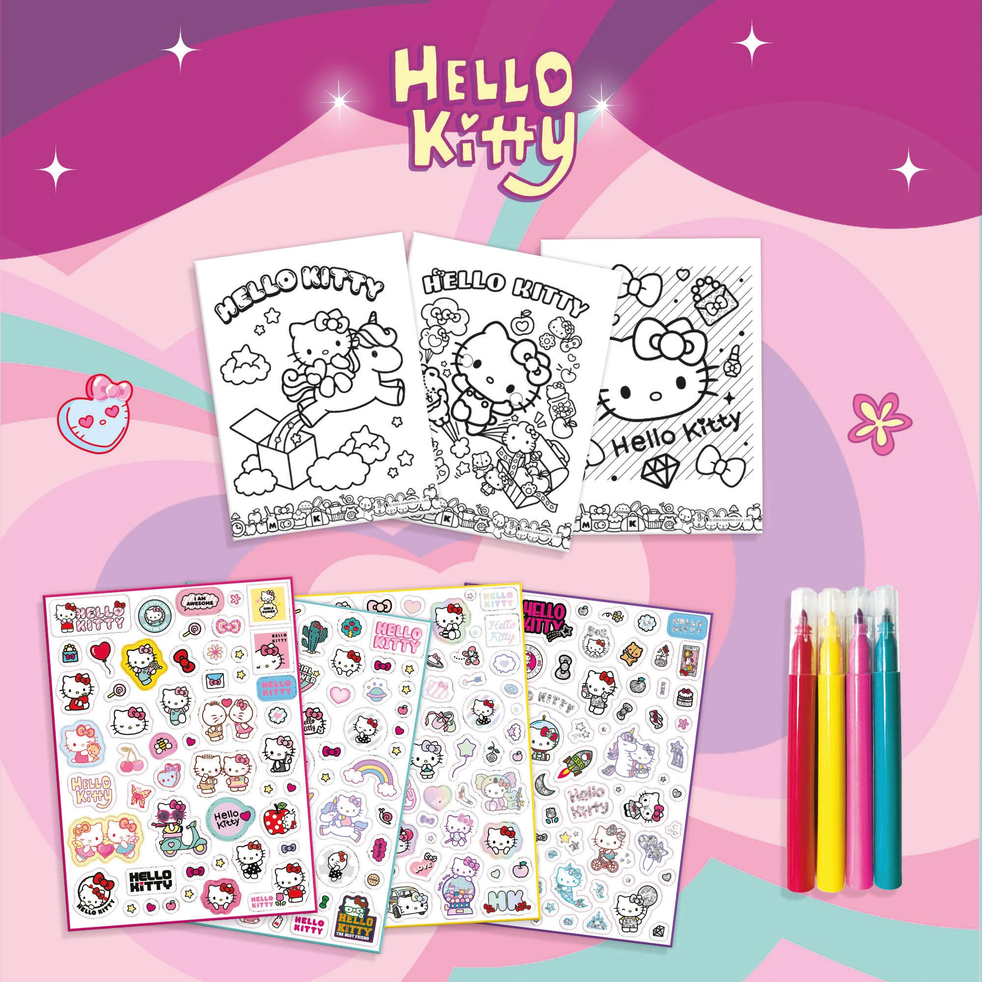 HELLO KITTY SUPER STICKERS COLOURING