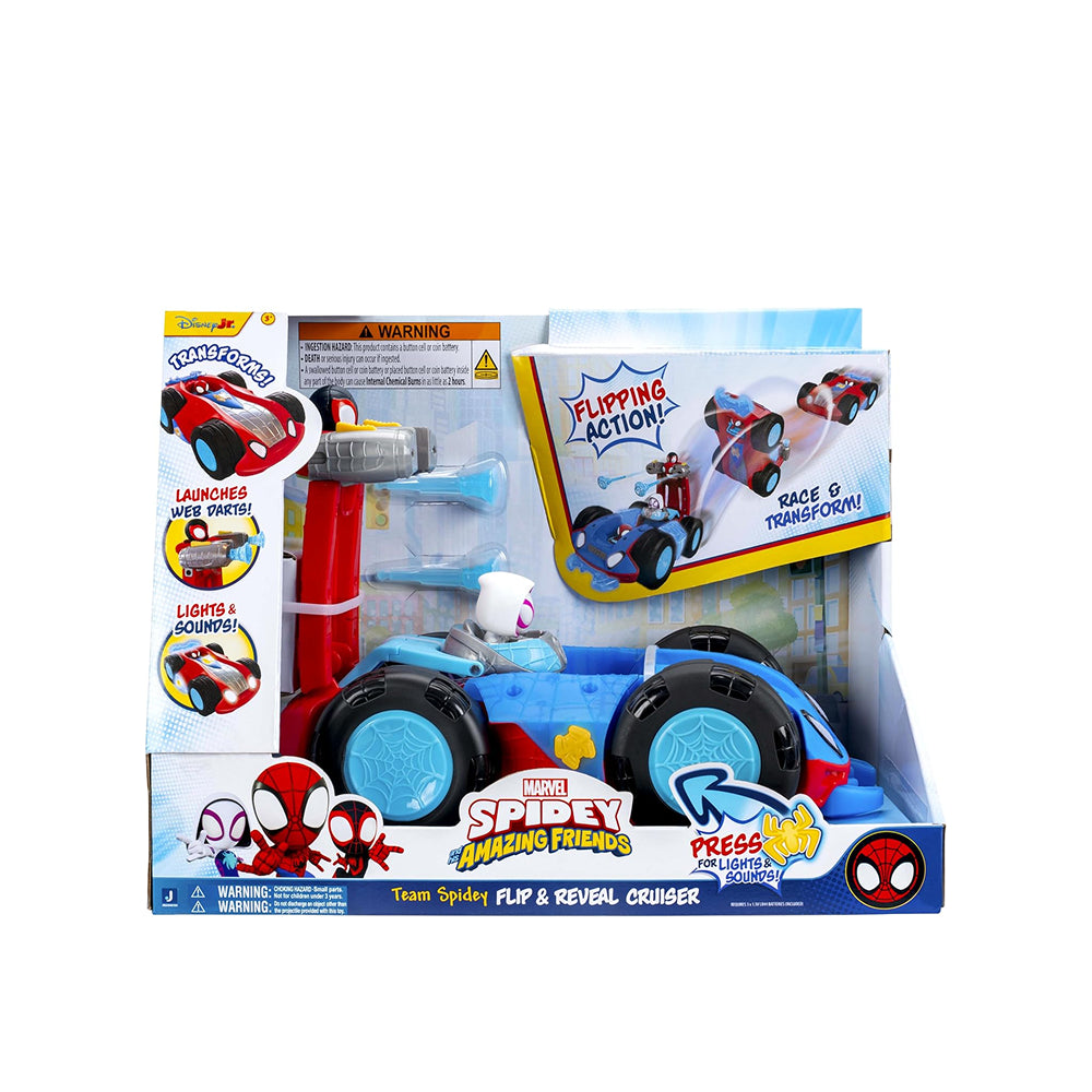 Jazwares Marvel Spidey & His Amazing Friends Team Spidey Flip & Reveal Cruiser (3+ Years)