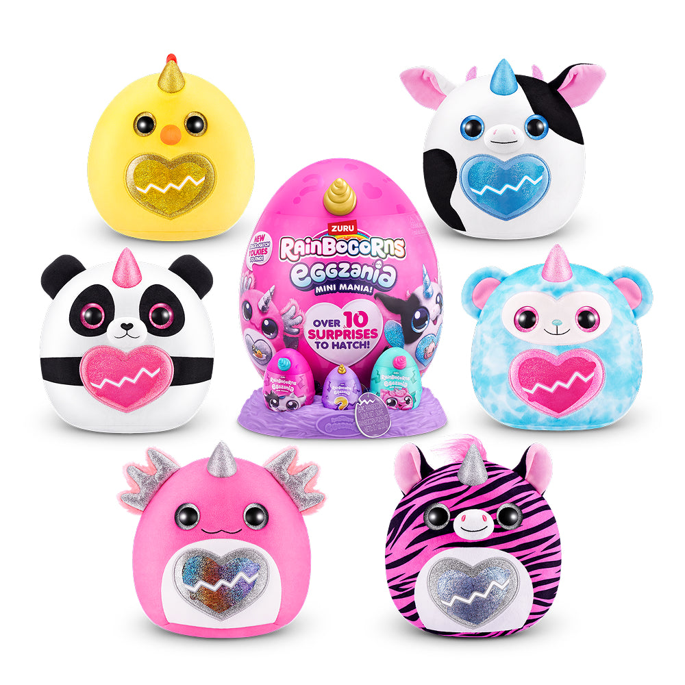 ZURU Rainbocorns Eggzania Small Surprise Plush Assorted