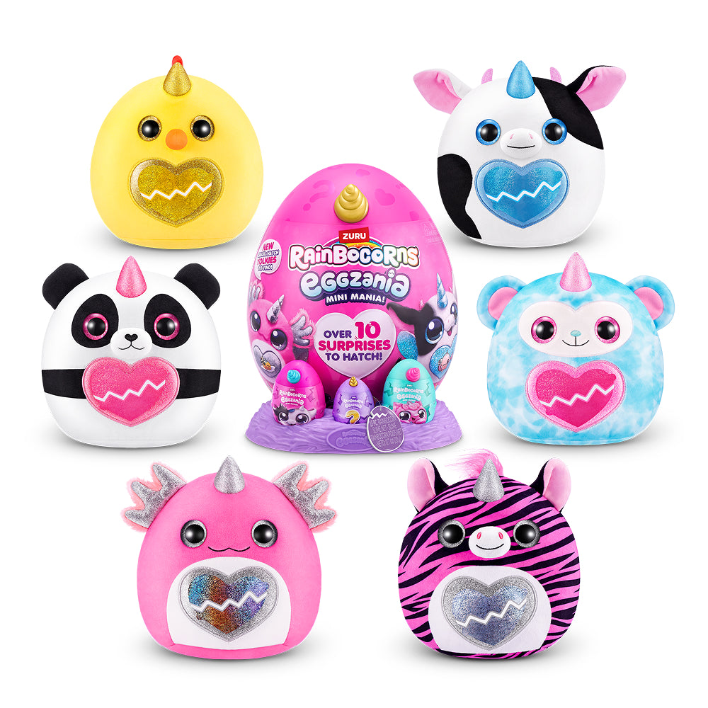 ZURU Rainbocorns Eggzania Small Surprise Plush Assorted