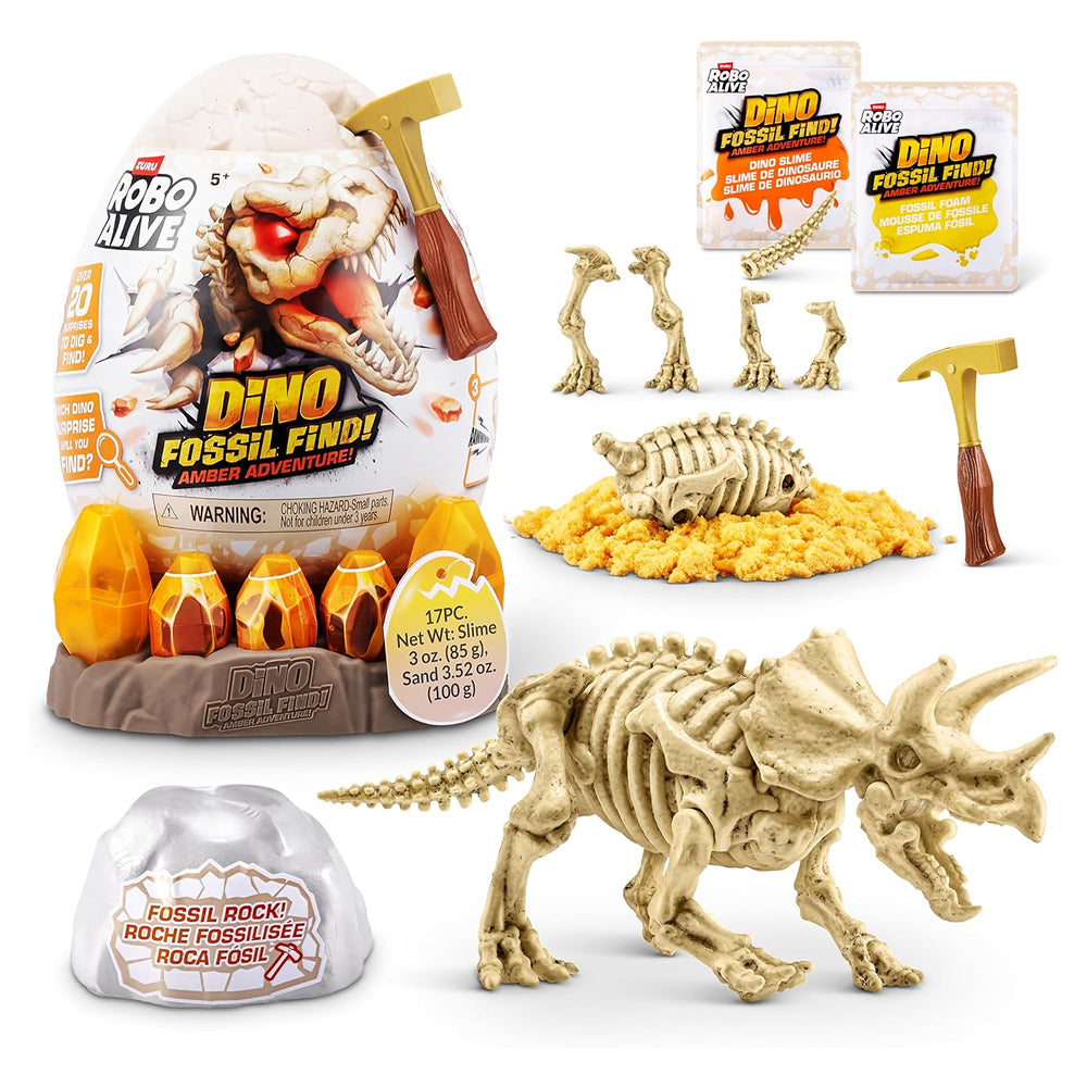 ZURU Robo Alive Dino Fossil Find Amber Adventure Assorted