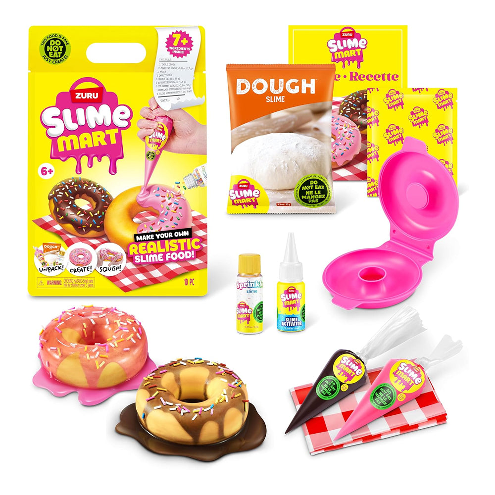 ZURU Slime Mart Series 1 Donut DIY slime kit with mould, icing slimes, sprinkles and accessories