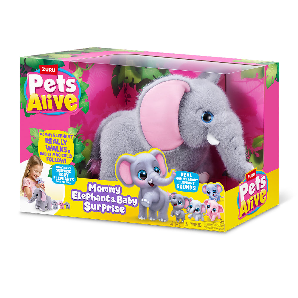 ZURU Pets Alive Mommy Elephant & Baby Surprise