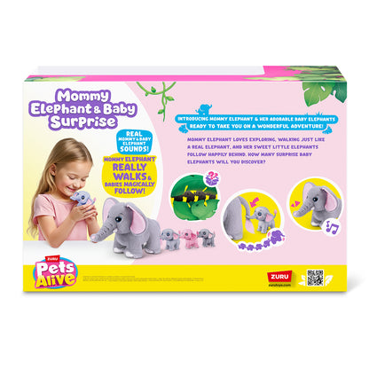 ZURU Pets Alive Mommy Elephant & Baby Surprise