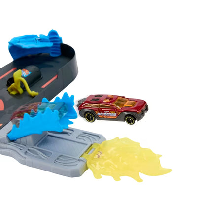 Hot Wheels City Super Fire Station Rescue with extendable orange ladder track and fire truck