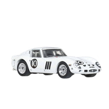 Hot Wheels Premium white Ferrari 250 GTO number 10 Vintage Racing die-cast car in 1:64 scale