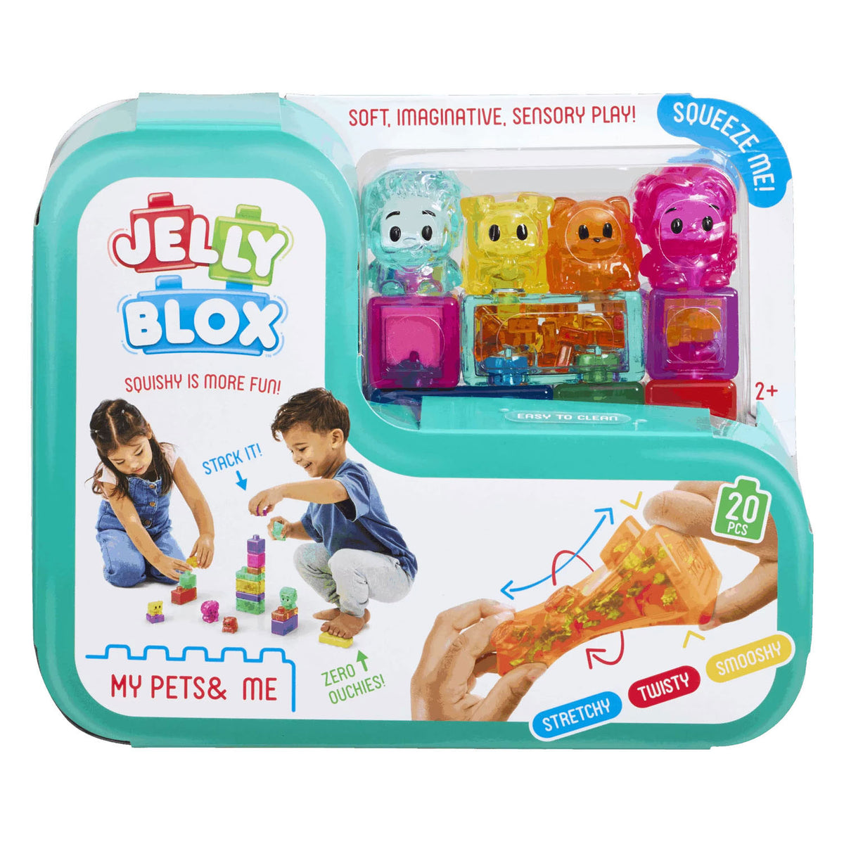 مكعبات الجيلي Blox My Pets & Me، مجموعة بناء المكعبات الحسية الناعمة