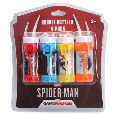 Spiderman Game Verse Bubble Bottle 4Pk