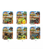 Six packages of Hot Wheels Monster Trucks toys on a white background