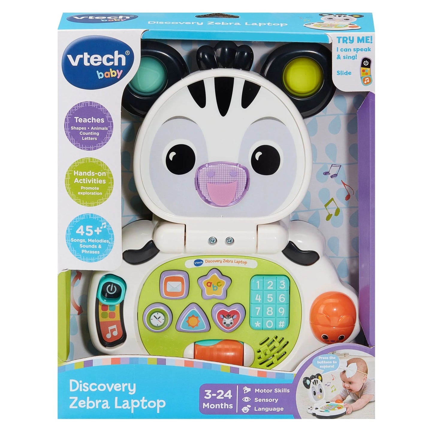 VTech Baby Discovery Zebra Laptop (3–24 Months)