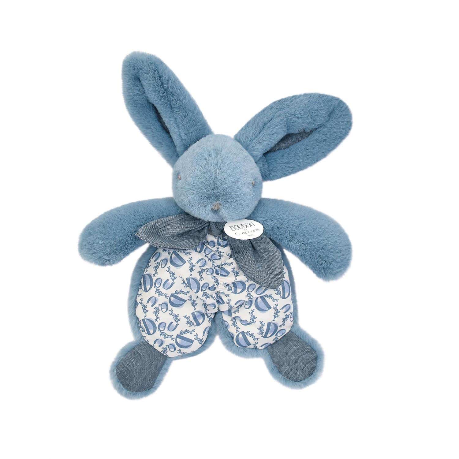 Doudou et Compagnie Sensory Rabbit Comforter – Blue 29 cm