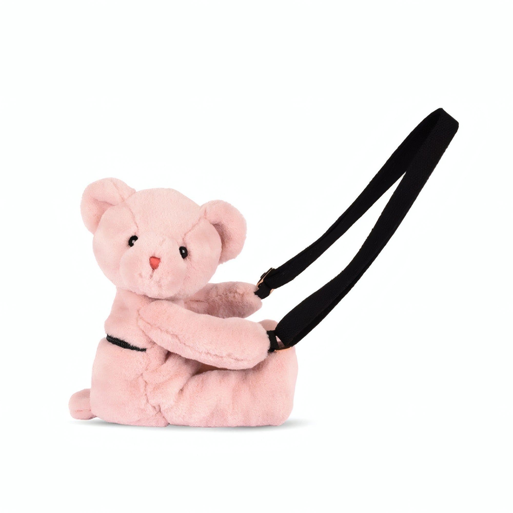 Doudou et Compagnie Teddy Bear Plush Crossbody Bag – Pink 30 cm