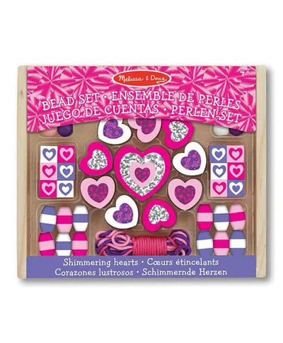 MD Shimmering Hearts Wooden Bead Set