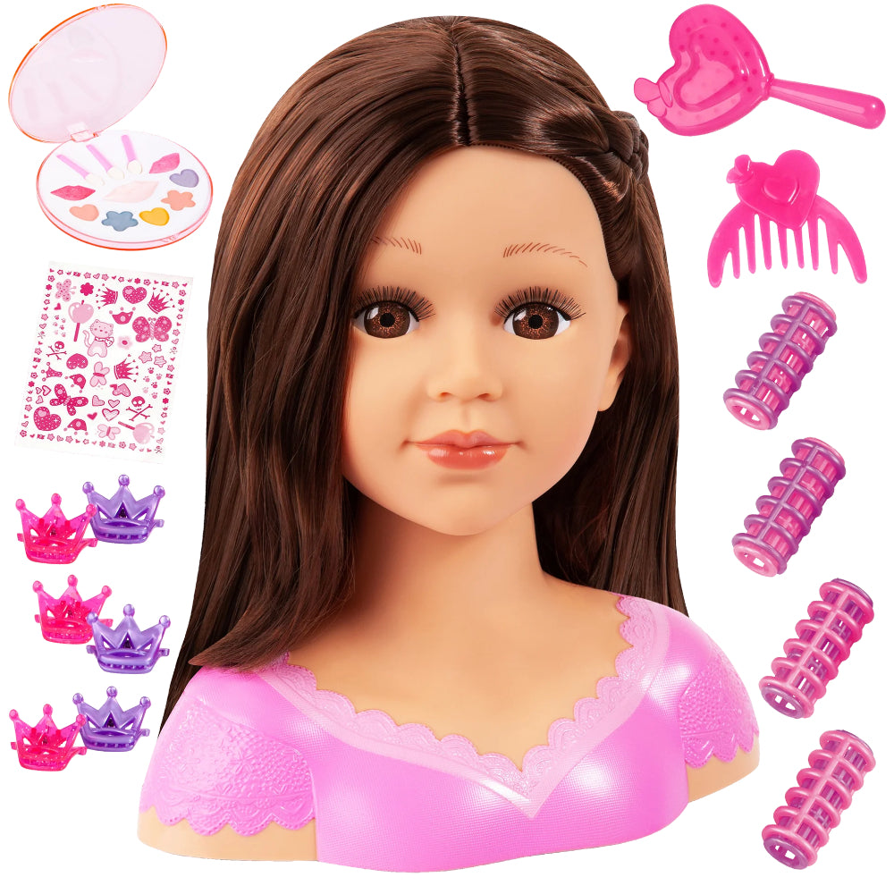 Bayer Design Charlene Super Model Styling Head – Brunette