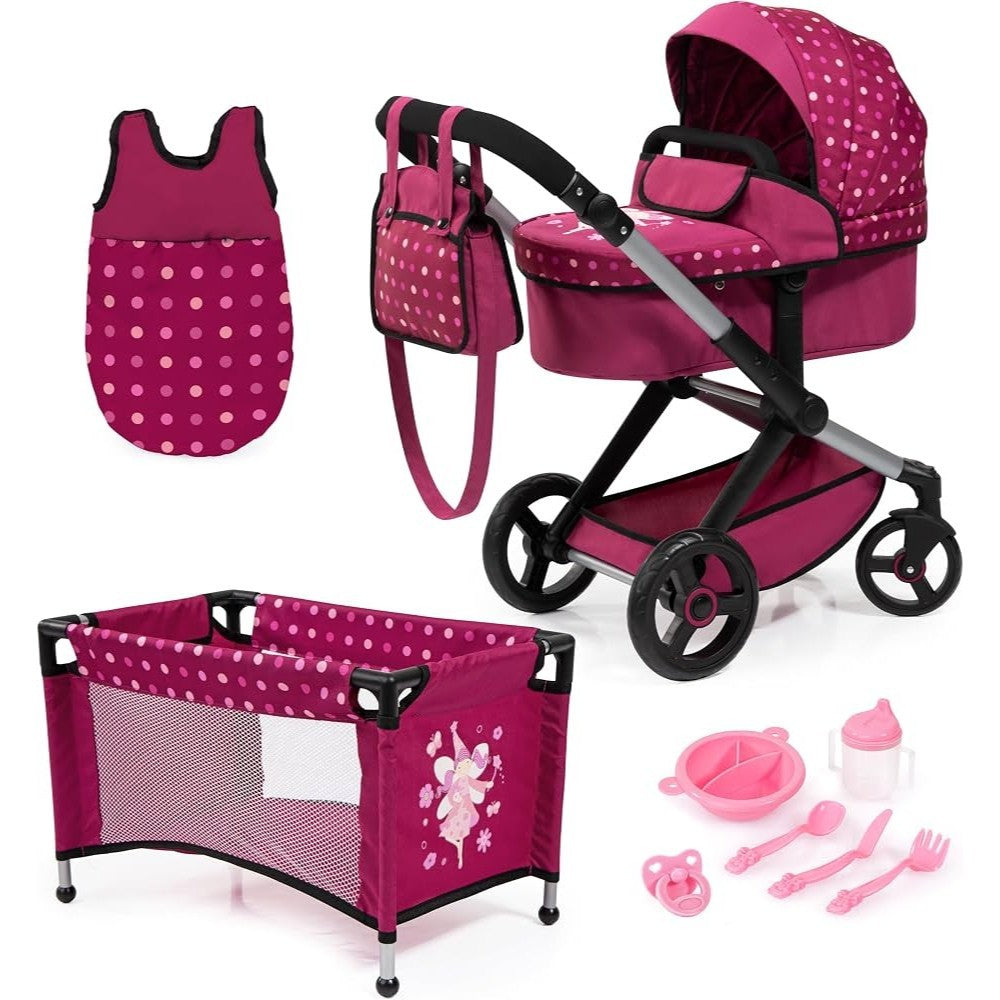 Bayer Design XEO Doll Pram Mega Set Pink