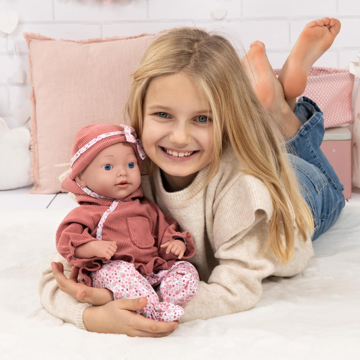 Bayer Design Reborn Baby Doll 38cm - Pink