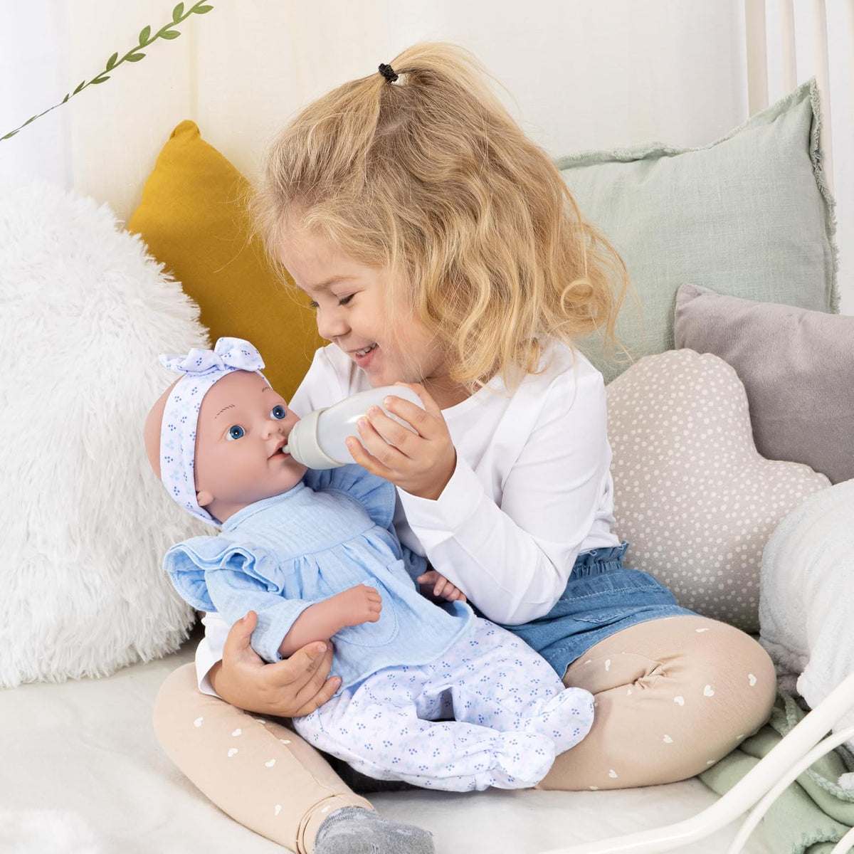 Bayer Design Reborn Baby Doll 38cm - Blue