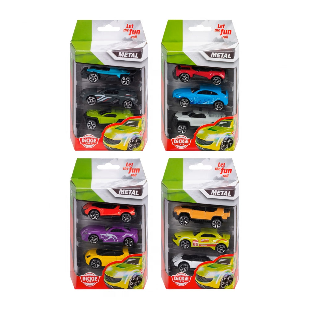 Dickie Toys Die-Cast Vehicles 3-Pack - Assorted