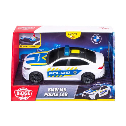 Dickie Toys BMW M5 Police Car with Light & Sound – 15 cm
