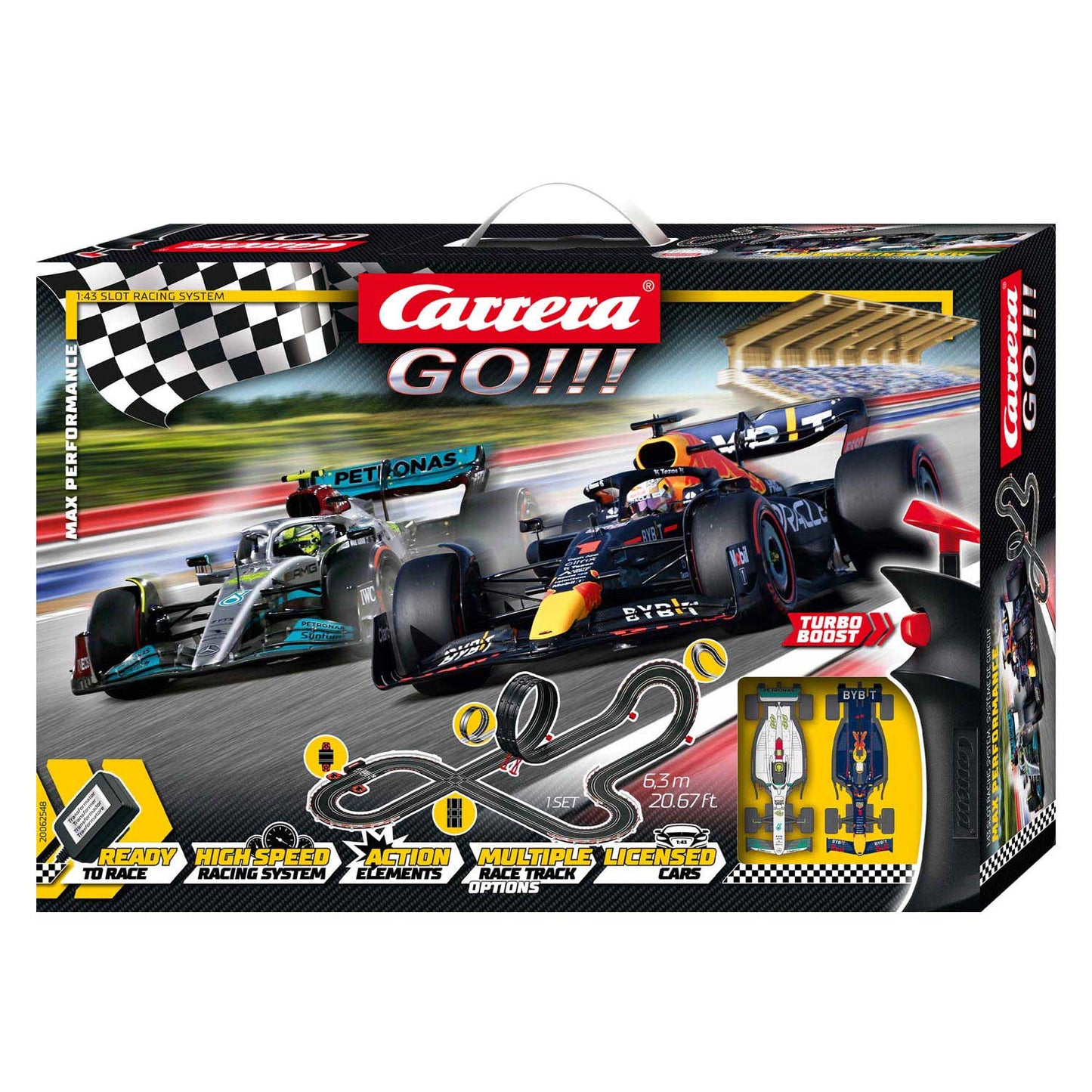 Carrera GO!!! Max Rush Formula 1 Racing Track Set