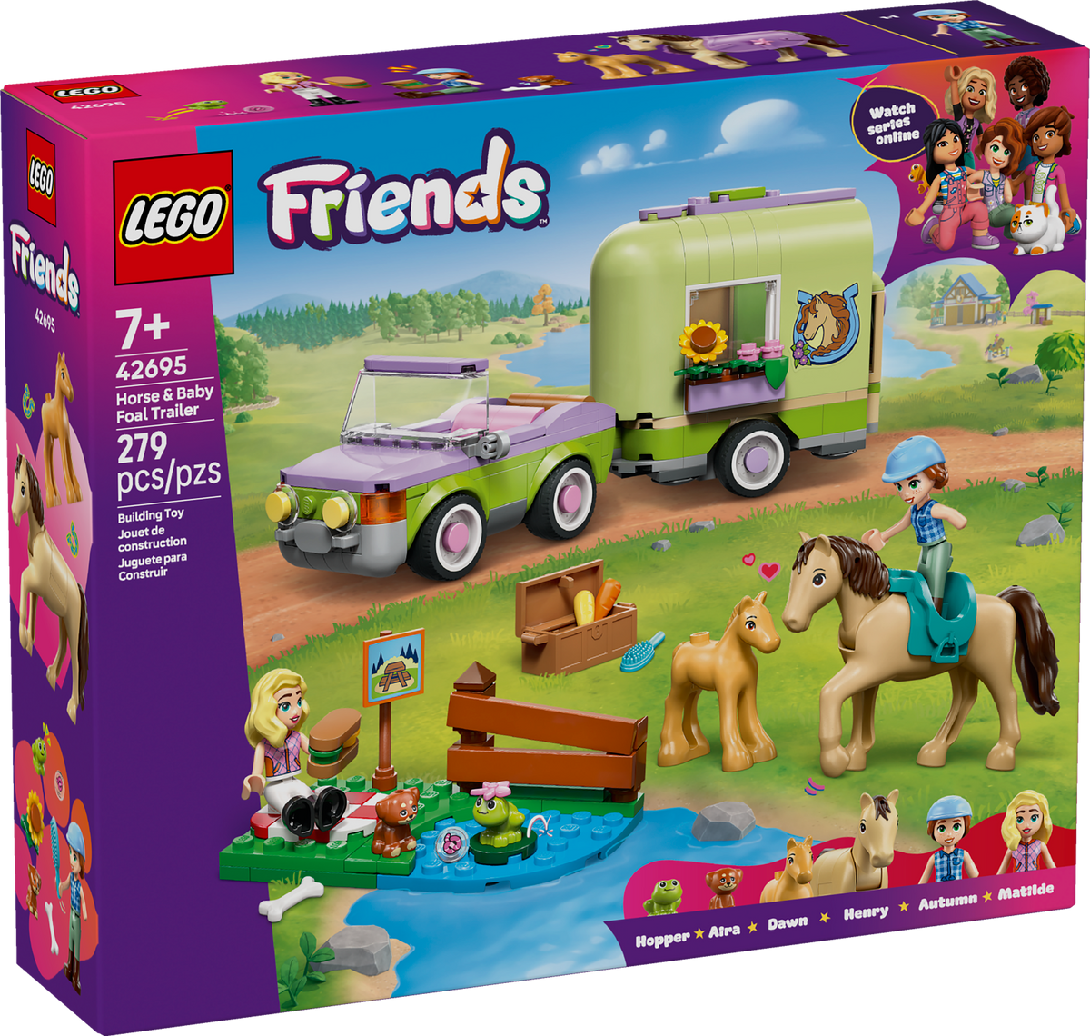 42695 Horse & Baby Foal Trailer