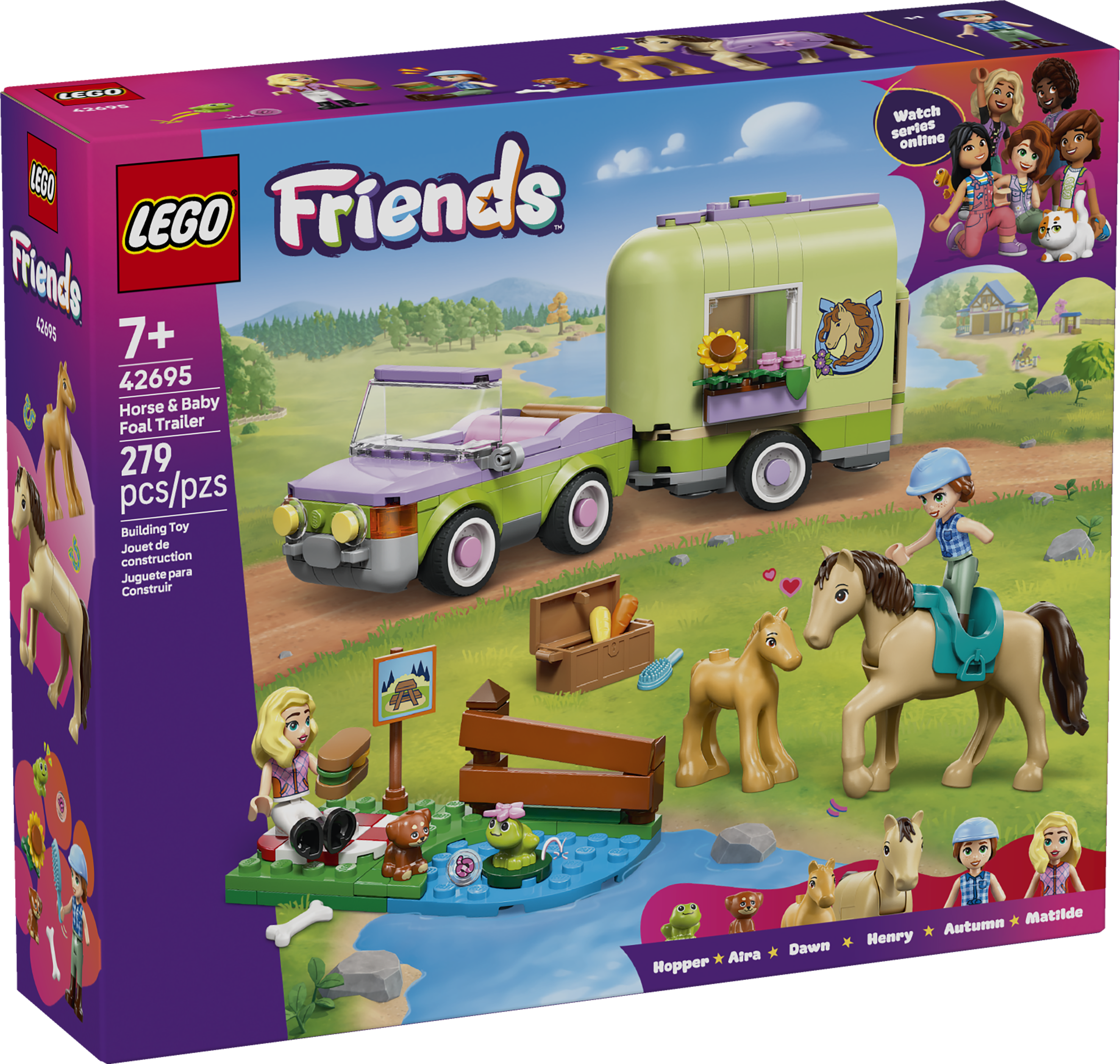 42695 Horse & Baby Foal Trailer