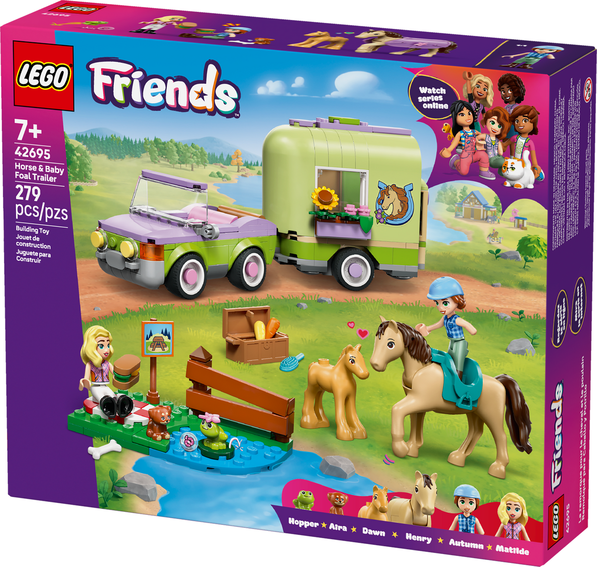 42695 Horse & Baby Foal Trailer