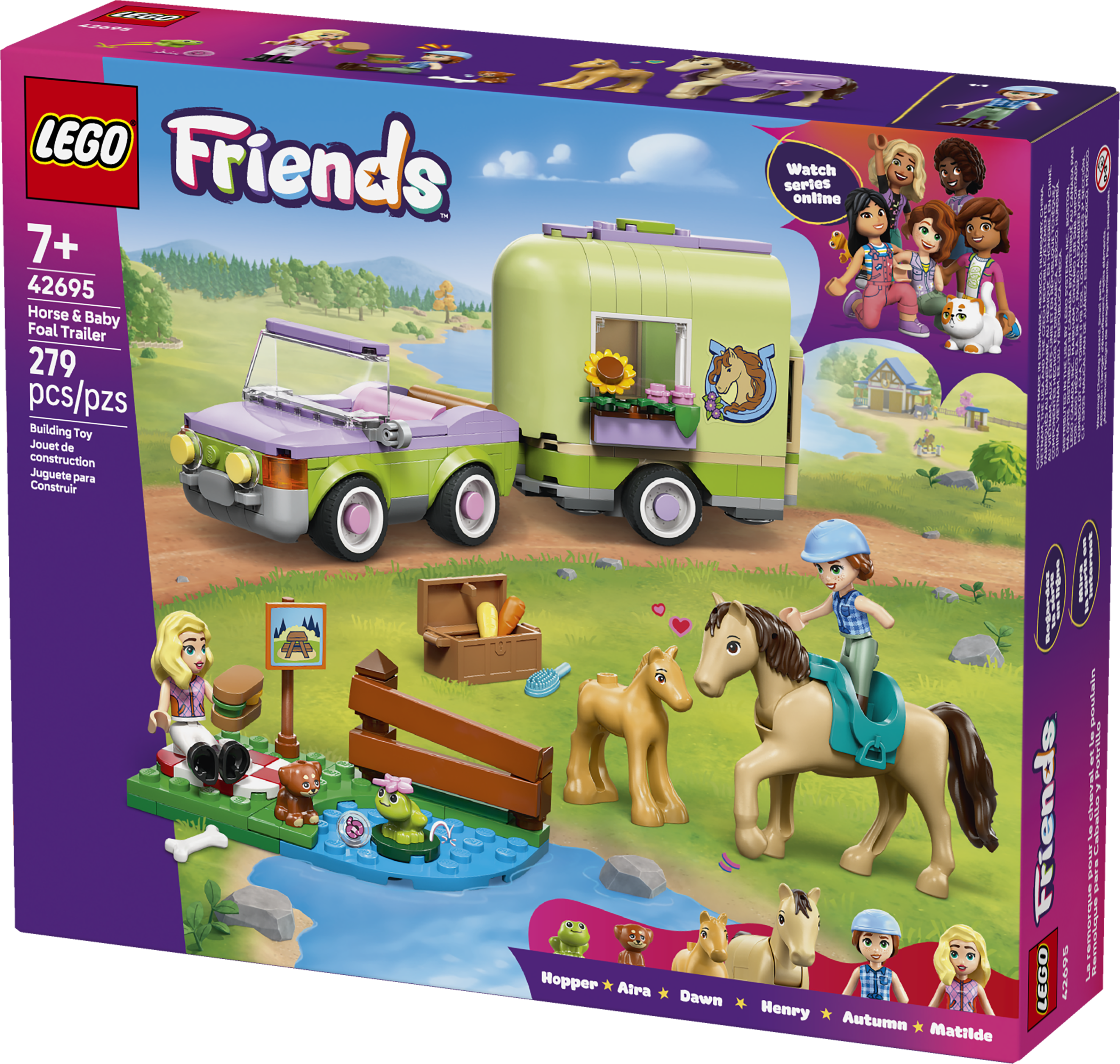42695 Horse & Baby Foal Trailer