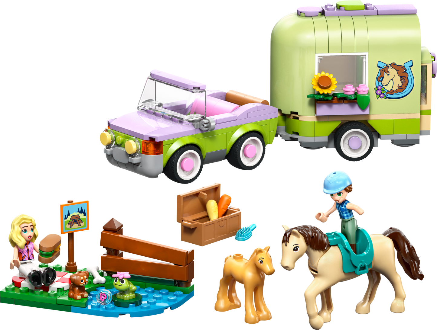 42695 Horse & Baby Foal Trailer