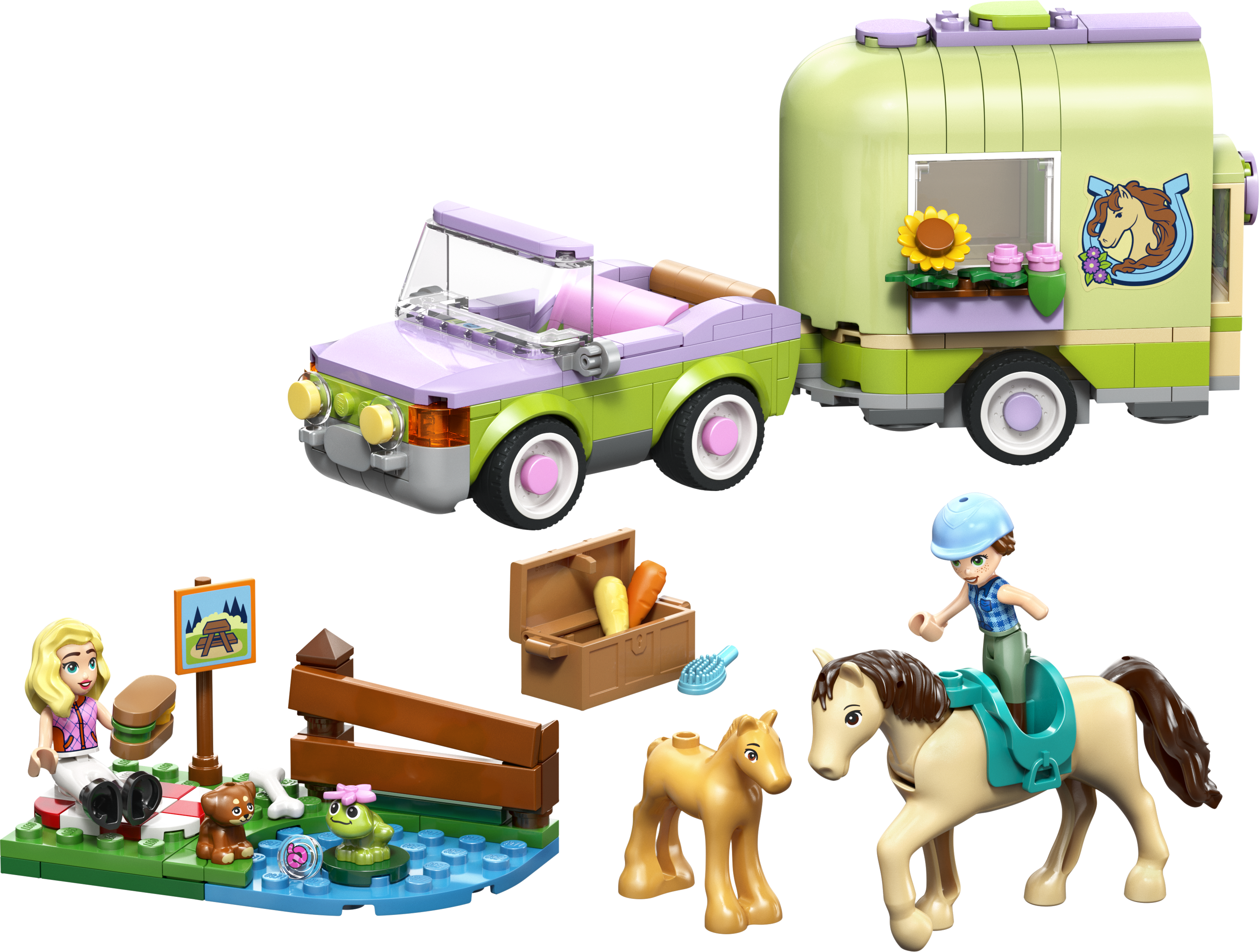 42695 Horse & Baby Foal Trailer