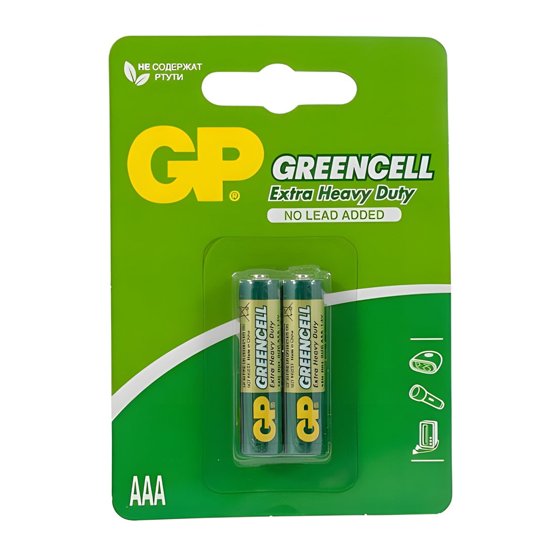 GP GreenCell Extra Heavy Duty AAA Batteries 2 Pack