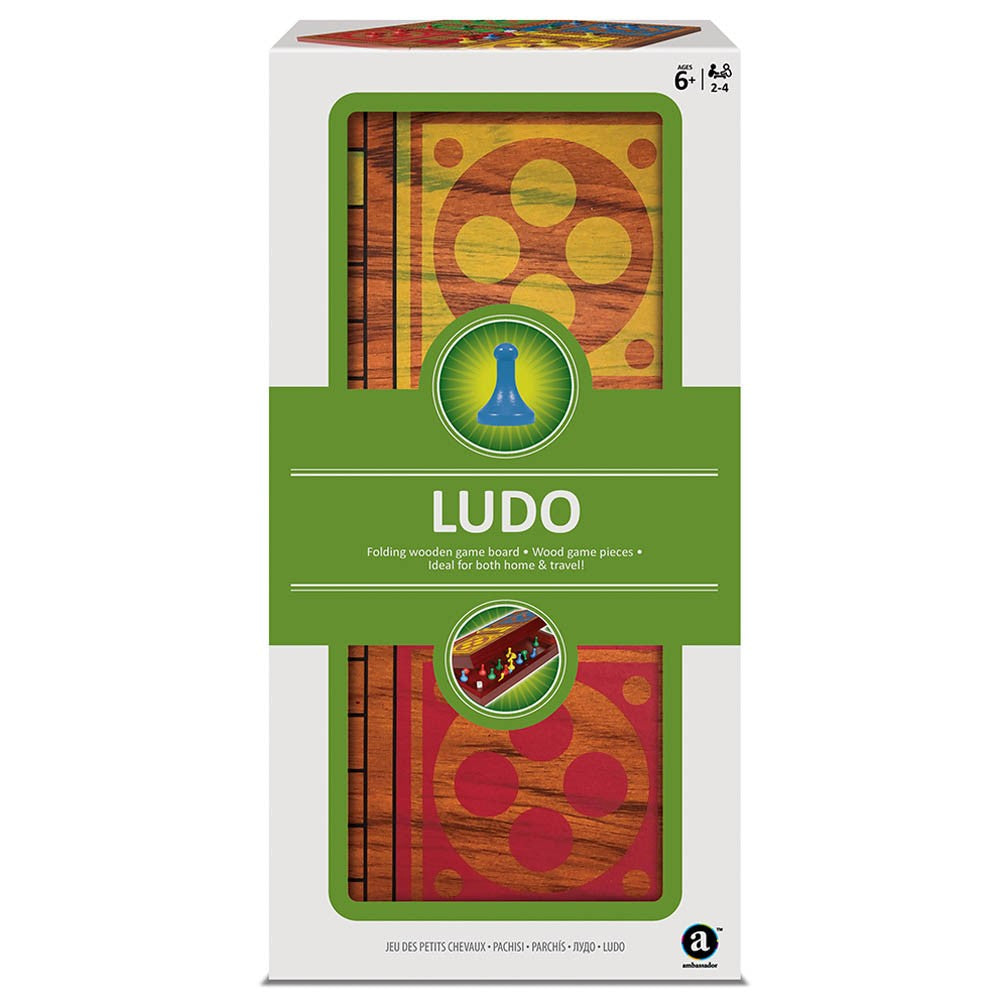 Ambassador Wooden Foldable Ludo Board Game (6+ Years)