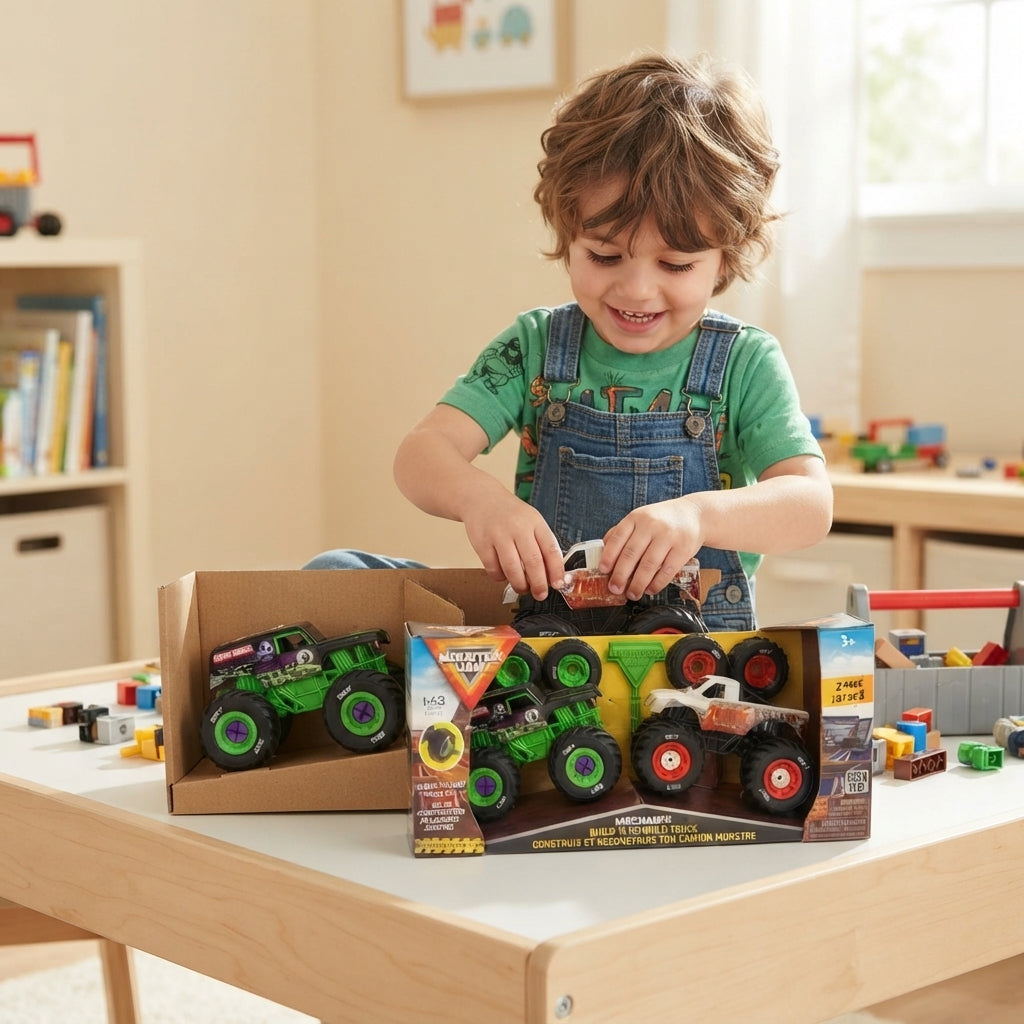 Monster Jam Grave Digger & Zombie Build ’N Re-Build 2-Pack