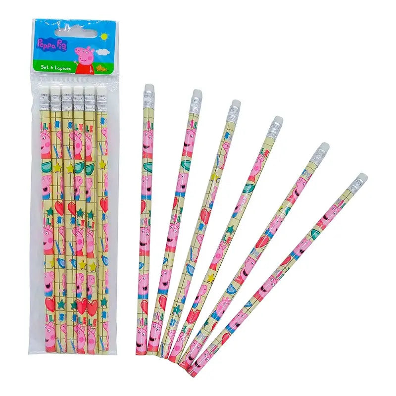 PEPPA PIG 6 PENCILS SET
