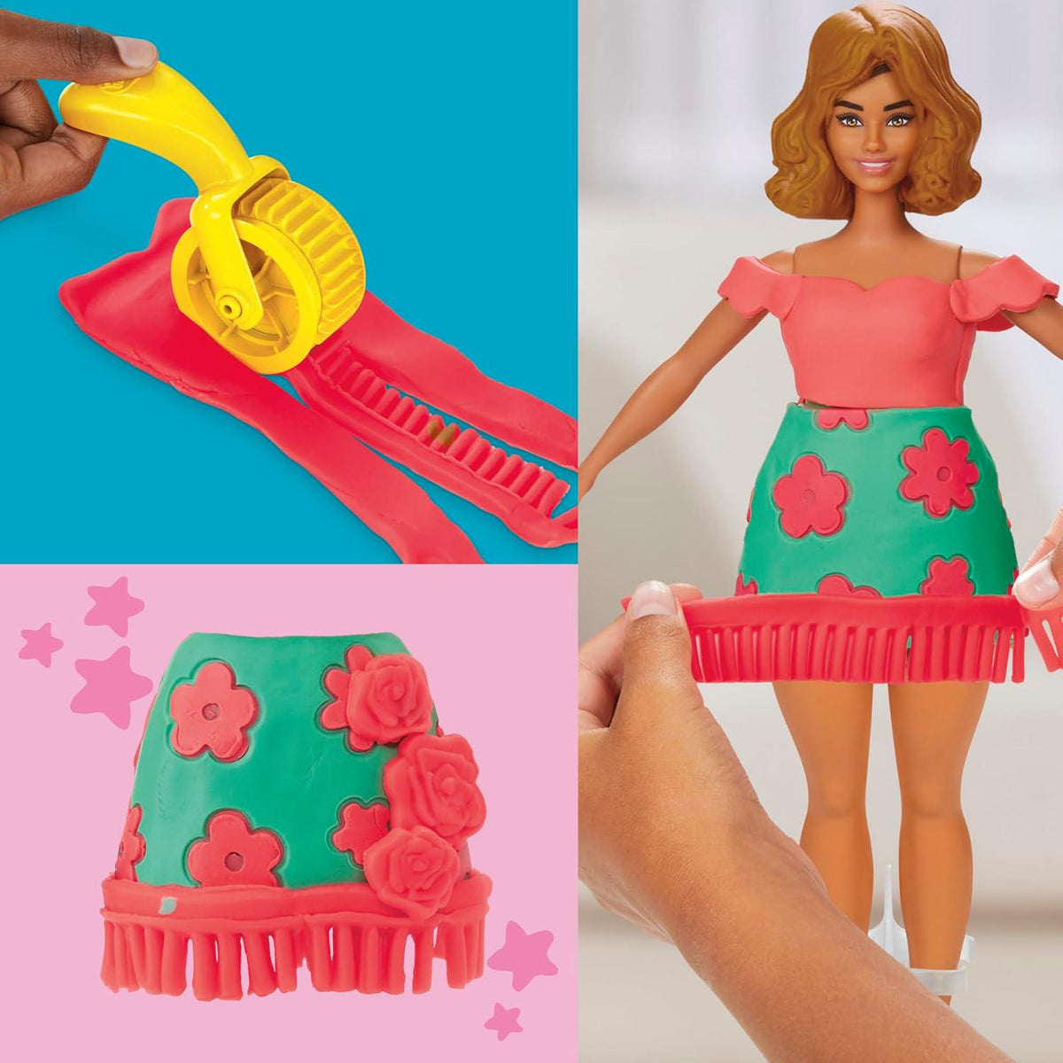 Play-Doh Barbie Florals & Fringe Fashion Playset