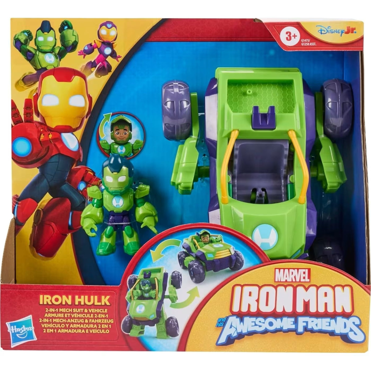 Marvel Iron Man and His Awesome Friends Iron Hulk 2-in-1 Mech Suit & Vehicle