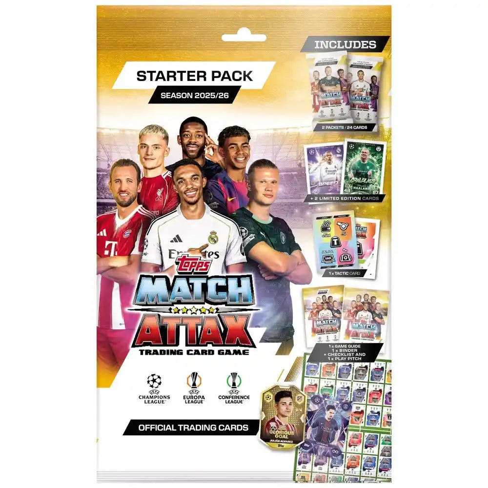 حزمة بدء مسابقة أندية الاتحاد الأوروبي لكرة القدم Topps Match Attax UEFA 2025/26