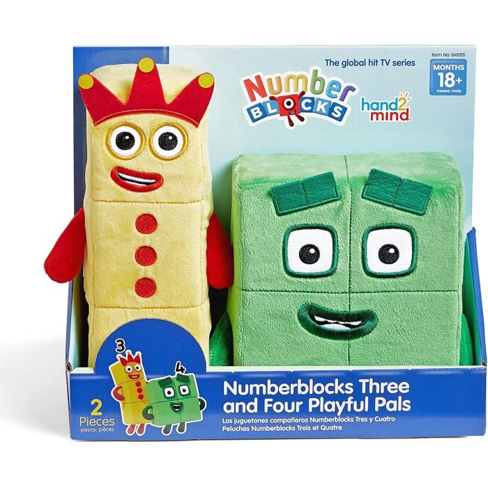 Learning Resources Number Blocks 3 & 4 Playful Pals Plush Toys (18+ Months)