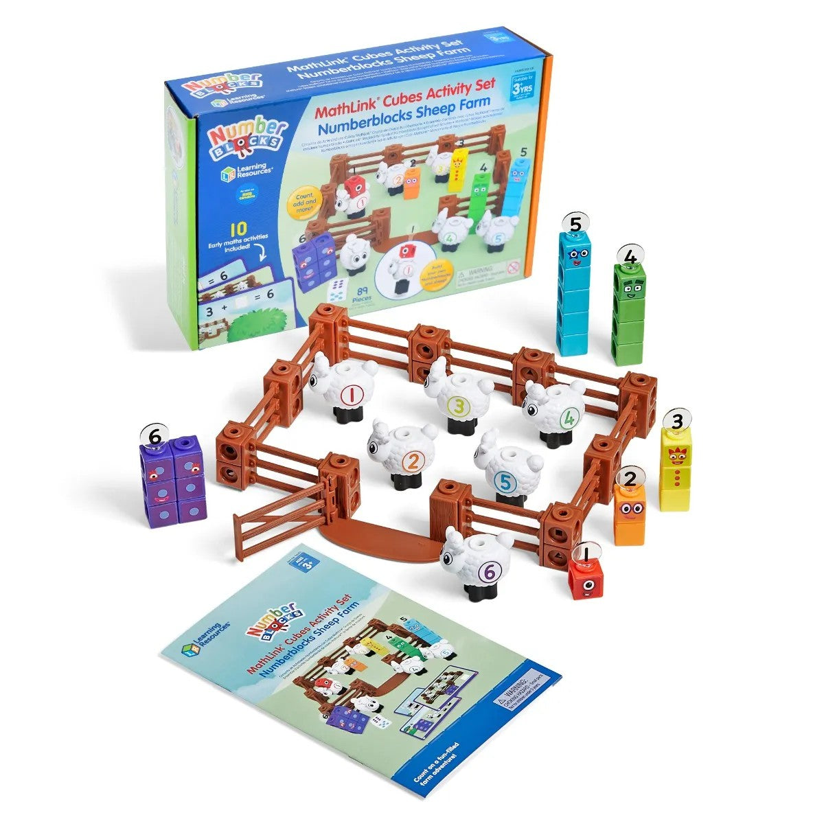 Learning Resources Number Blocks MathLink Cubes Activity Set (3+ Years)