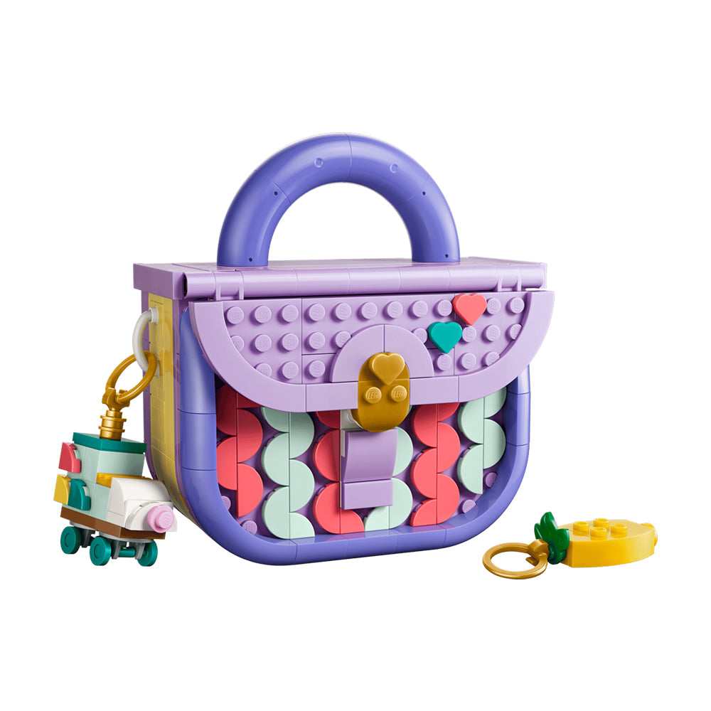 LEGO Creator 3-in-1 Art Fashion Bag with Storage 31391 with colourful tiles and interchangeable keyrings
