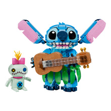 LEGO Disney Stitch and Scrump 43296 buildable figures with ukulele and removable leaf grass skirt
