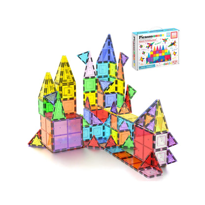 PicassoTiles Magnetic Building Tiles 60-Piece Set