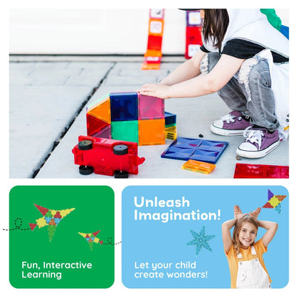 PicassoTiles Magnetic Building Tiles 60-Piece Set