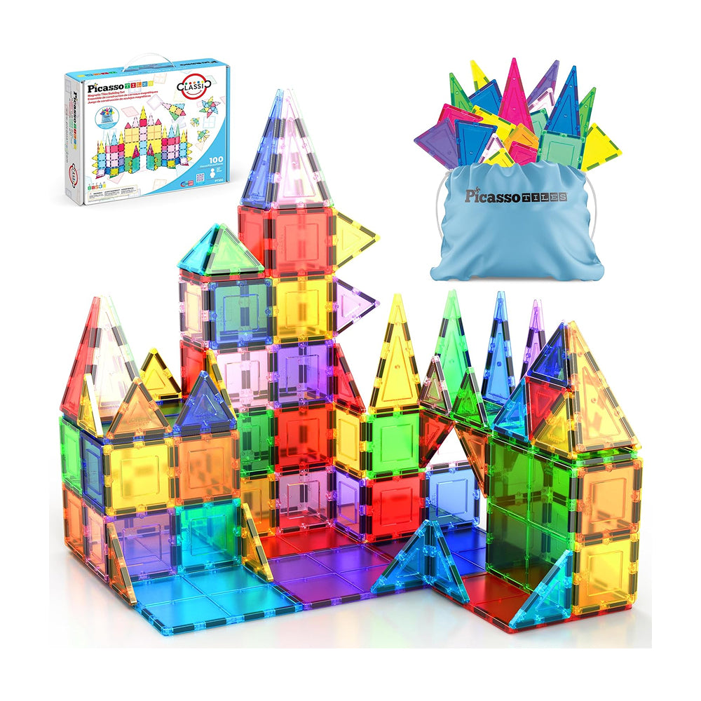 PicassoTiles Classic Magnetic Building Blocks Set (3+ Years)